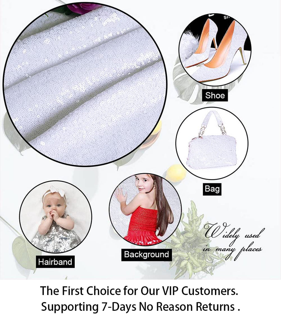 3 Feet 1 Yards White Sequin Fabric, by The Yard, Sequin Fabric, Tablecloth, Linen, Sequin Tablecloth, Table Runner
