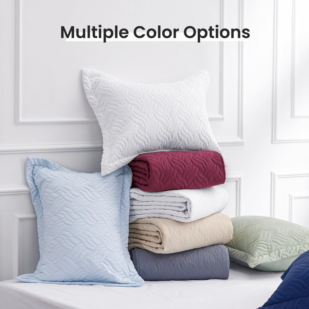 Oversized King Quilt Set, Soft Bedspread Comforter, Burgundy