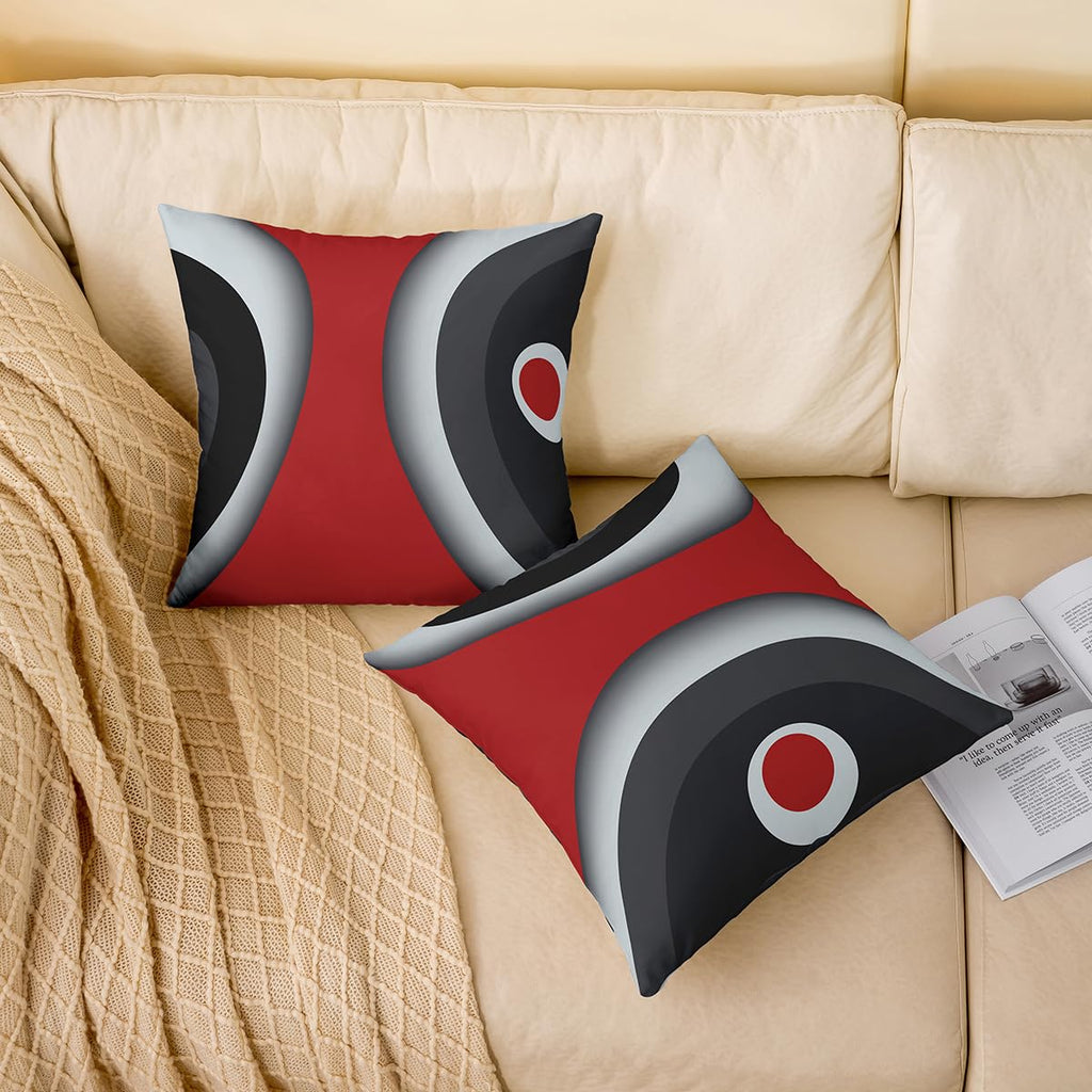Modern Abstract Throw Pillow Covers Soft Decorative 16" x 16"