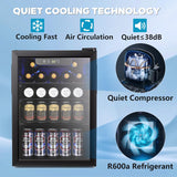 26 Bottle Wine Cooler, 95 Cans Beverage Refrigerator, 2.6 cu.ft Drink Fridge Dig
