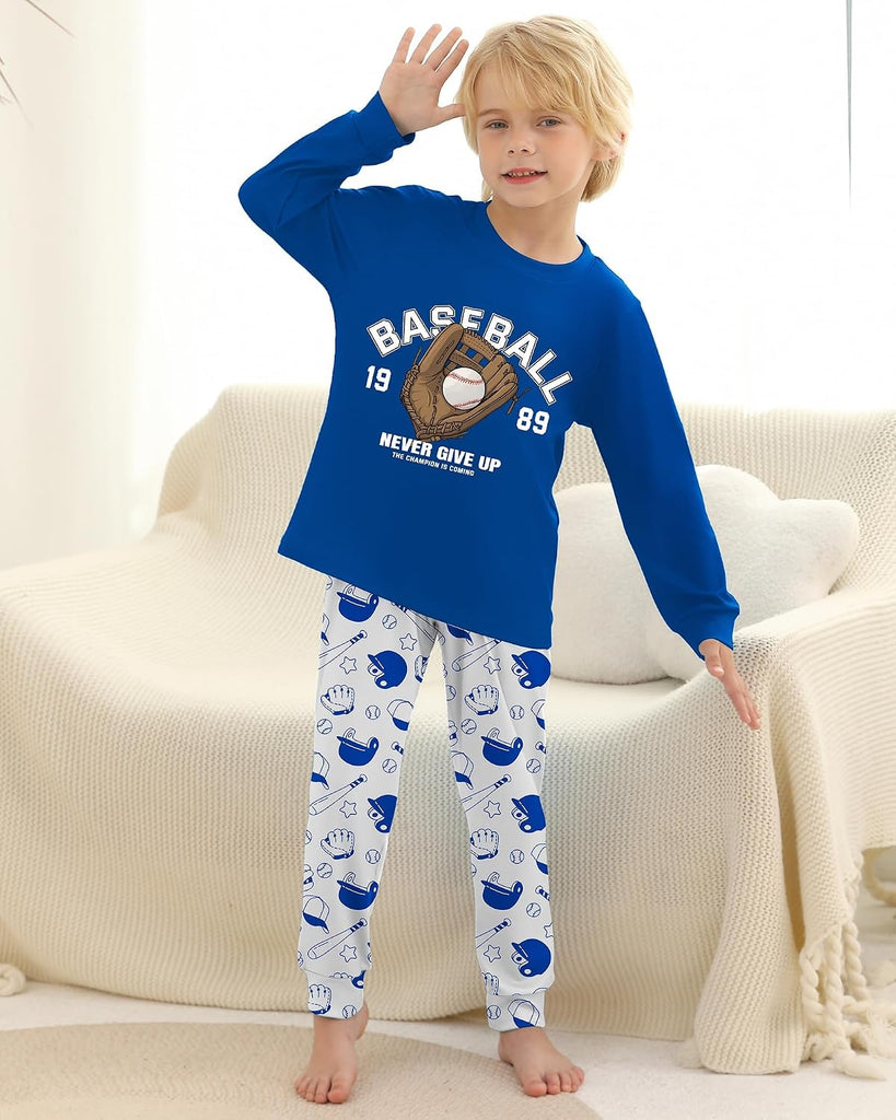 Boys Pajamas 2 Piece Long Sleeve Top and Pants Set Kids