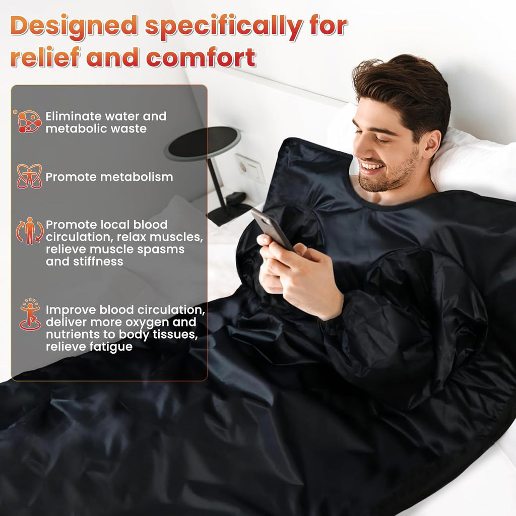 Lcoco&Dream Sauna Blanket, Dual-Sided Temperature Control, Relieves Fatigue, Enhances Skin Elasticity