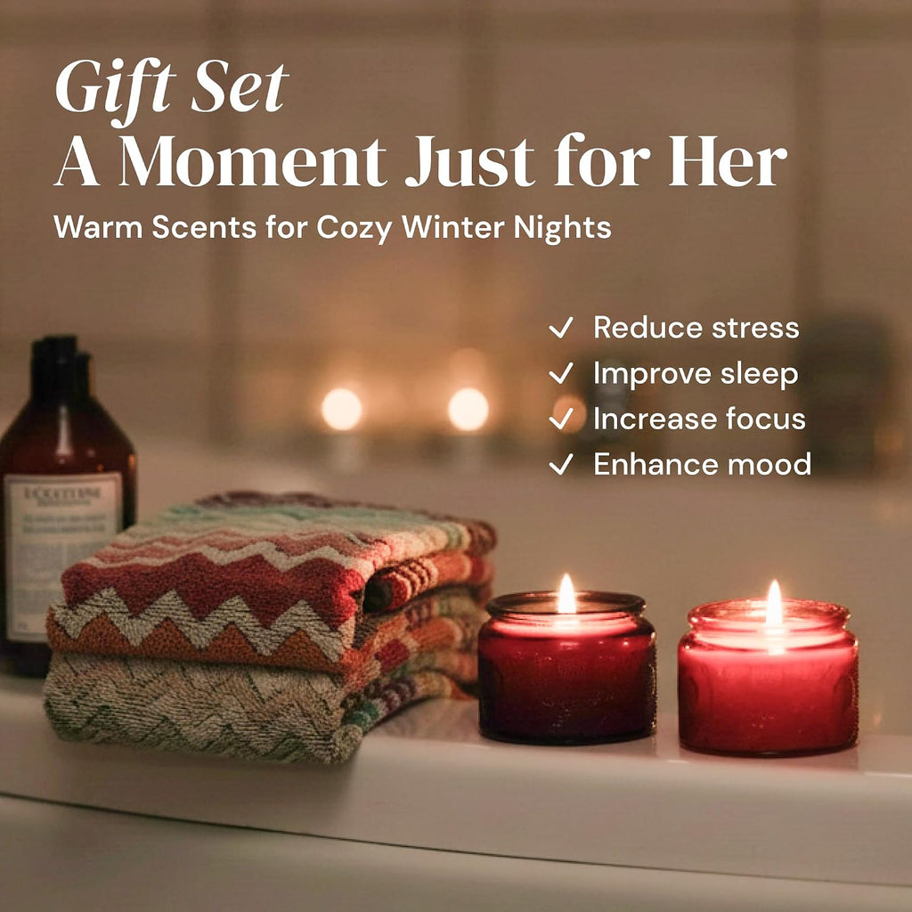 6-pc Scented Candle Gift Set for Women, Aromatherapy Inspired - Set of 6