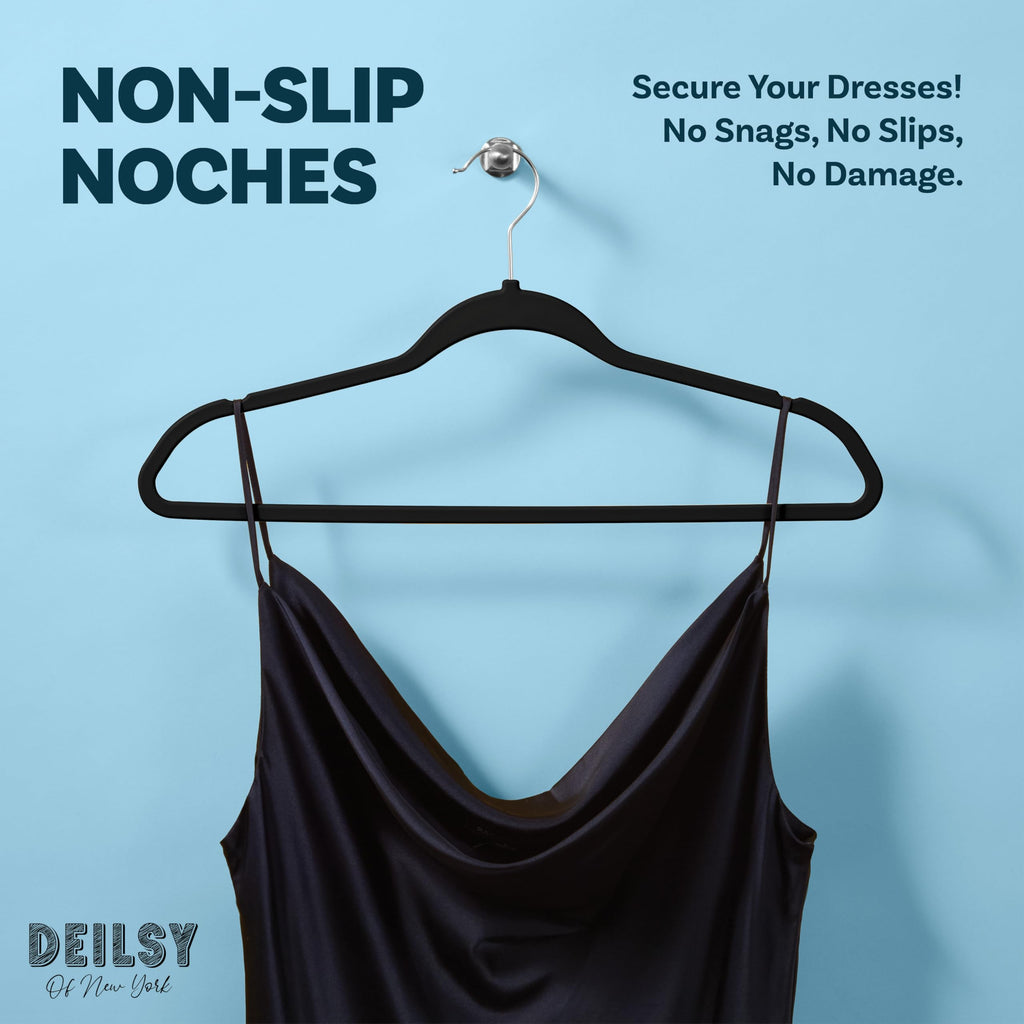TM Non-Velvet Black Plastic Hangers Slim Hangers 50 Pack for Closet