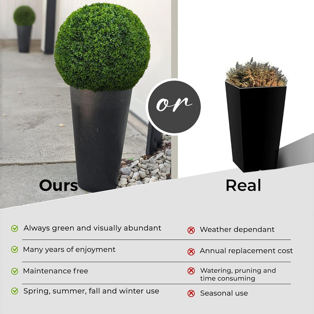 23" XL Faux Topiary Balls, Better Than A Boxwood, 2 Pack