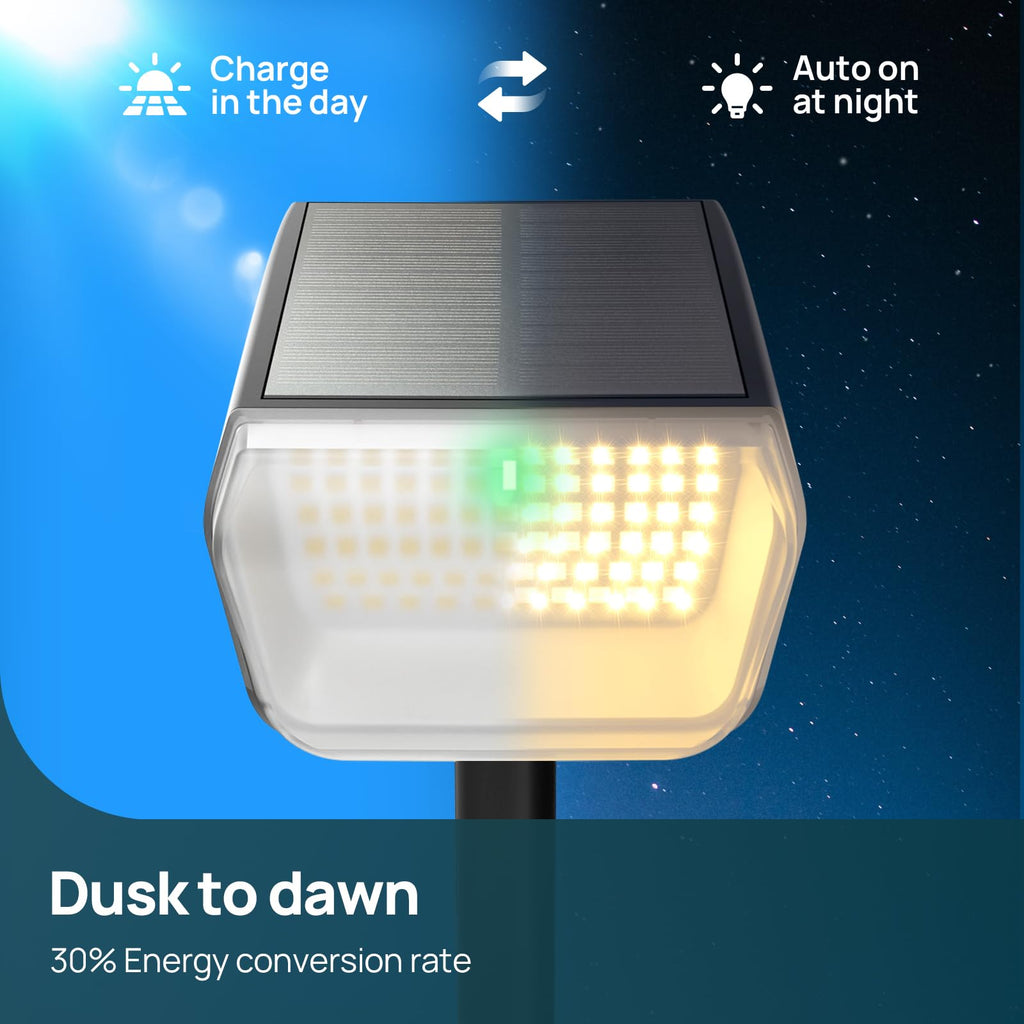 Solar Spot Lights Outdoor Waterproof Floodlight Warm White 6 Pack