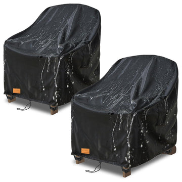 Outdoor Adirondack Chair Cover 2 Pack, Heavy Duty Patio Covers Waterproof, Outdoor Furniture Covers Waterproof, Swivel