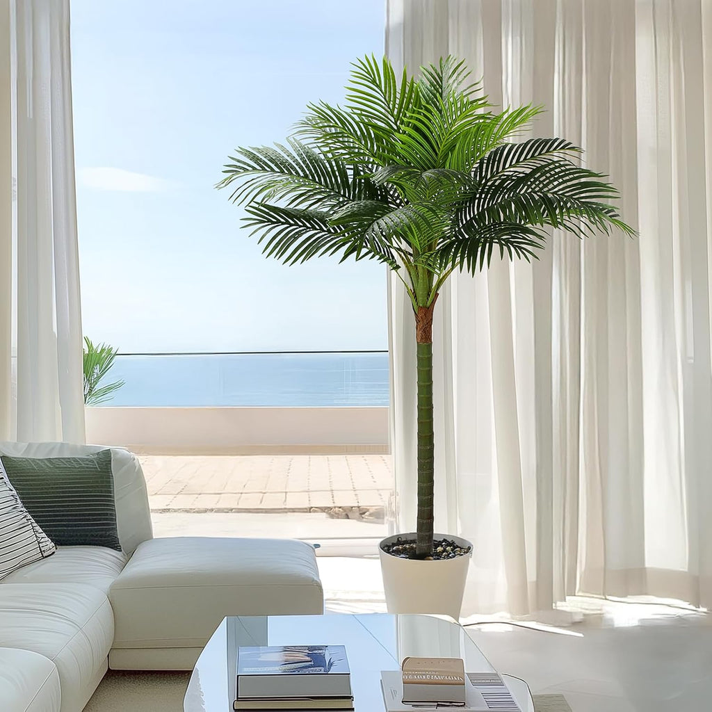 Palm Tree Artificial Tropical Plant 6FT Tall Faux Plants Indoor Fake Floor Plants Decorative Palm Tree House Large