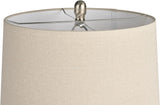 Home 24" Eggshell (Beige) Textured Honeycomb Cottage Farmhouse Table Lamp Table, Living Room, Dining, Entryway