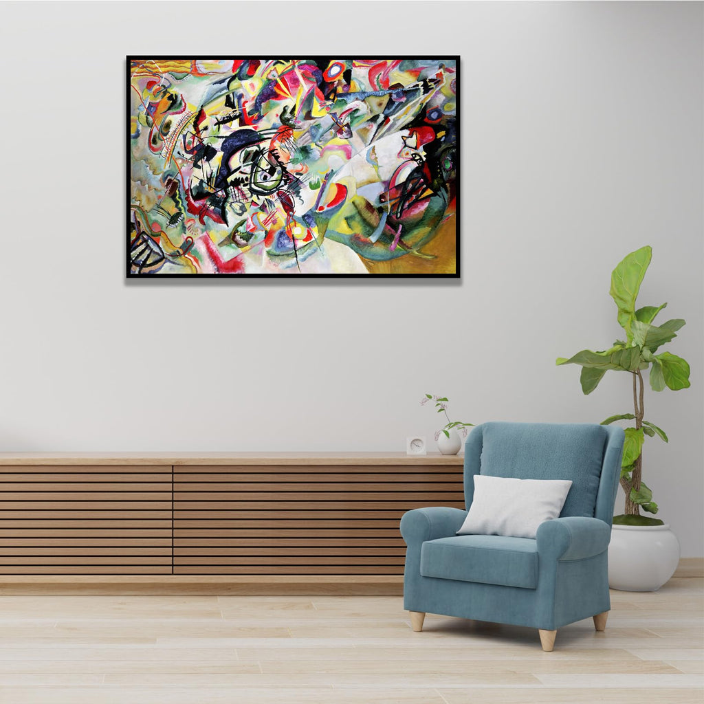 Wassily Kandinsky Canvas Wall Art Composition Vii Poster - Abstract Art Painting Print Room Decor Aesthetic Suitable