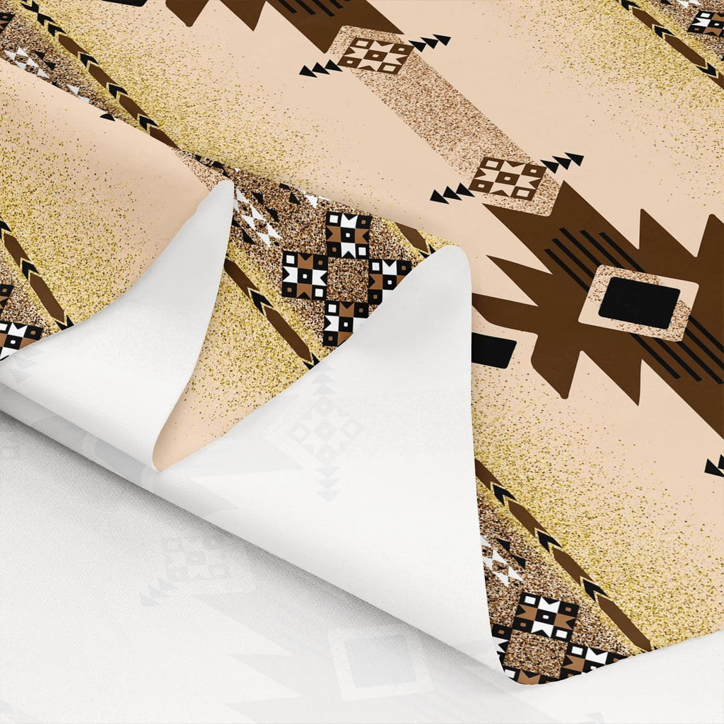 Boho Aztec Fabric by The Yard, Ethnic Style Geometric Soft Polyester No Stretch Fabric, Ombre Sequin Print Exotic