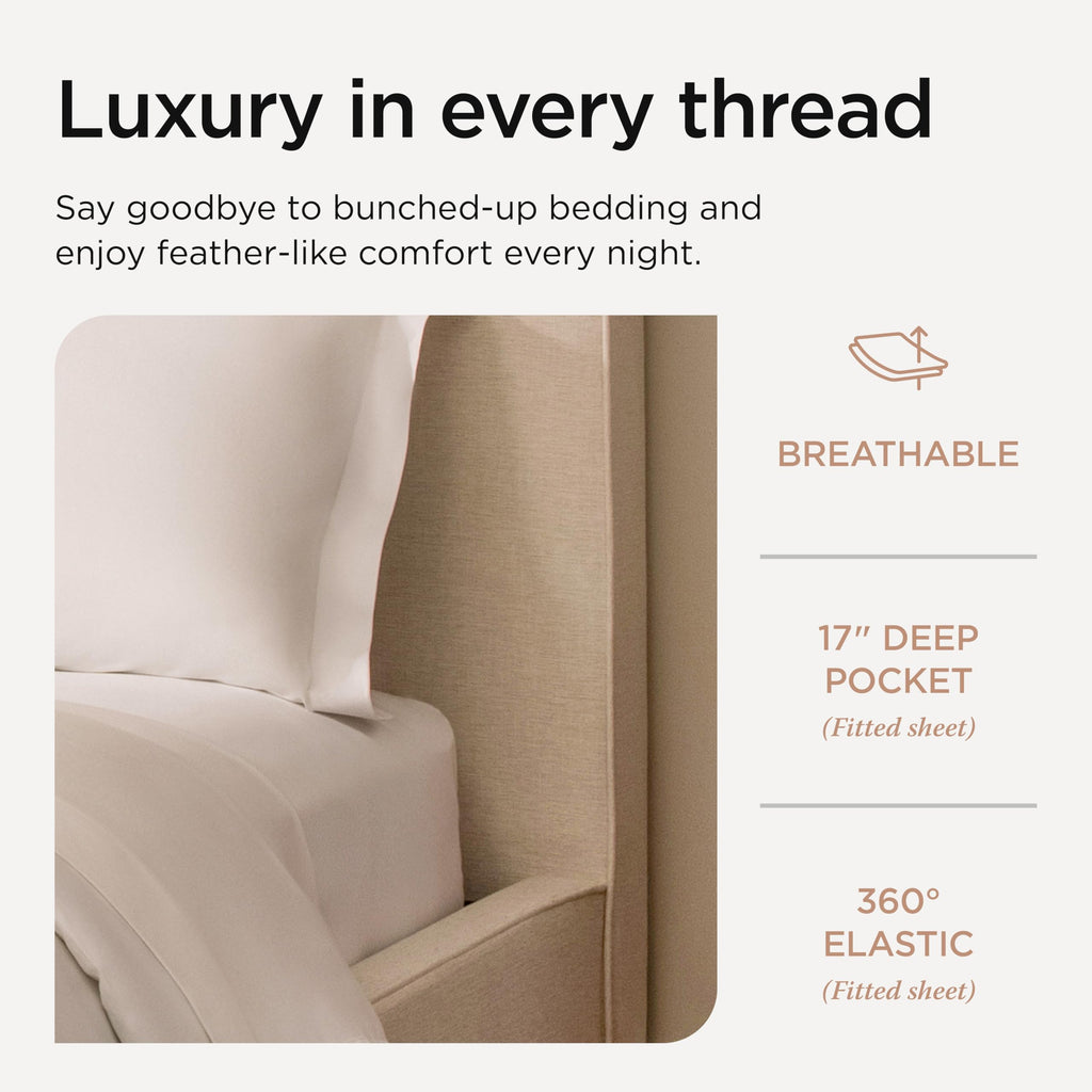 1200 Thread Count Supima Cotton Sheet Set, Sateen, White