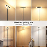 Floor Lamps, 40W/2400LM Rotatable LED Floor Lamp with Touch & Remote Control, 70" Tall Standing Lamp Stepless Dimmable