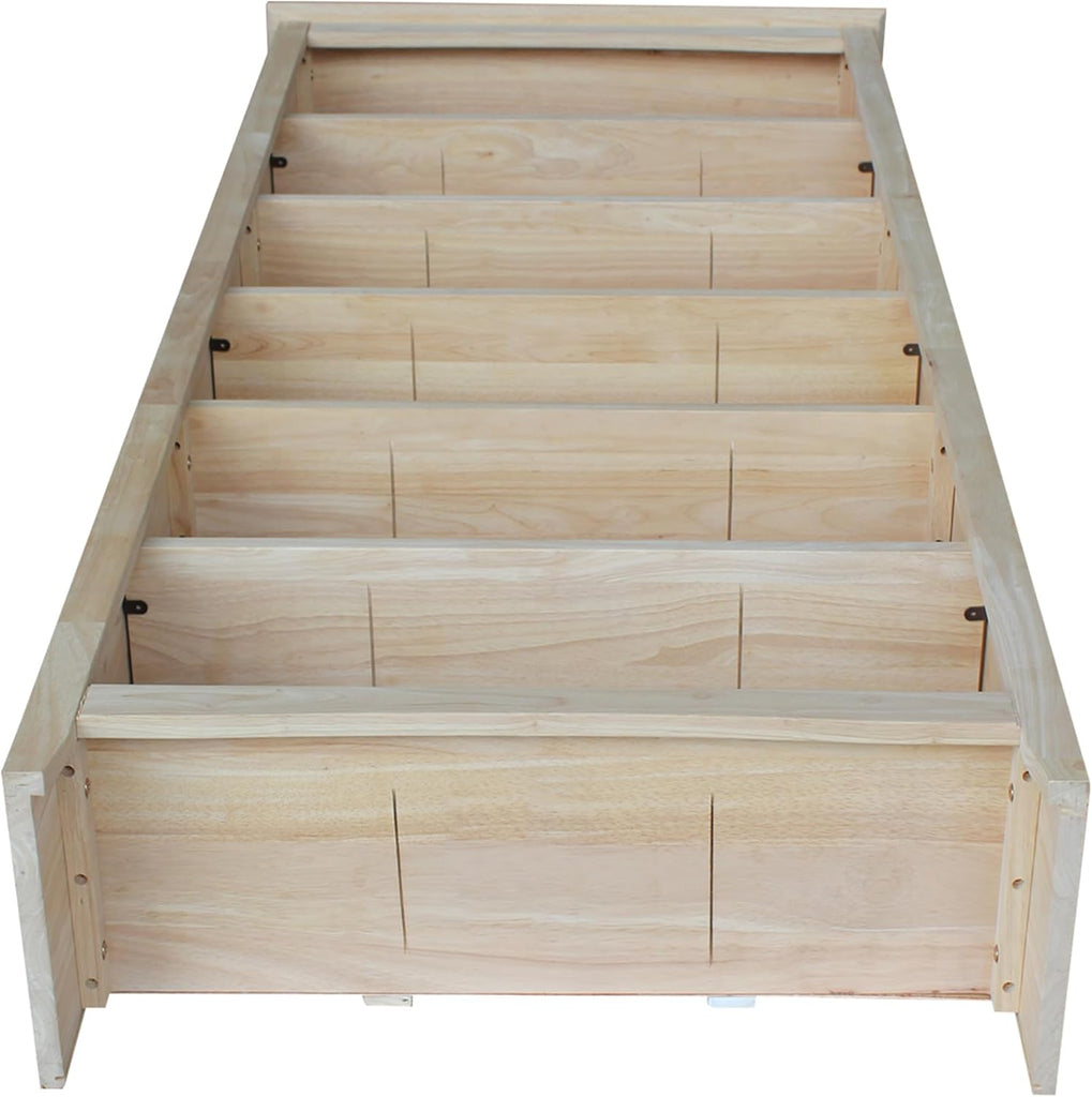 Solid Wood Shaker Bookcase, 72" H, Unfinished