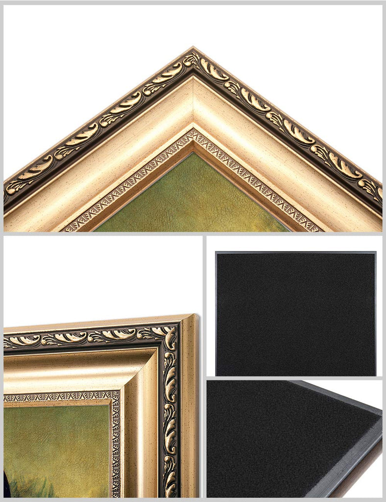 Mona Lisa Framed in Champagne Gold, 24x18