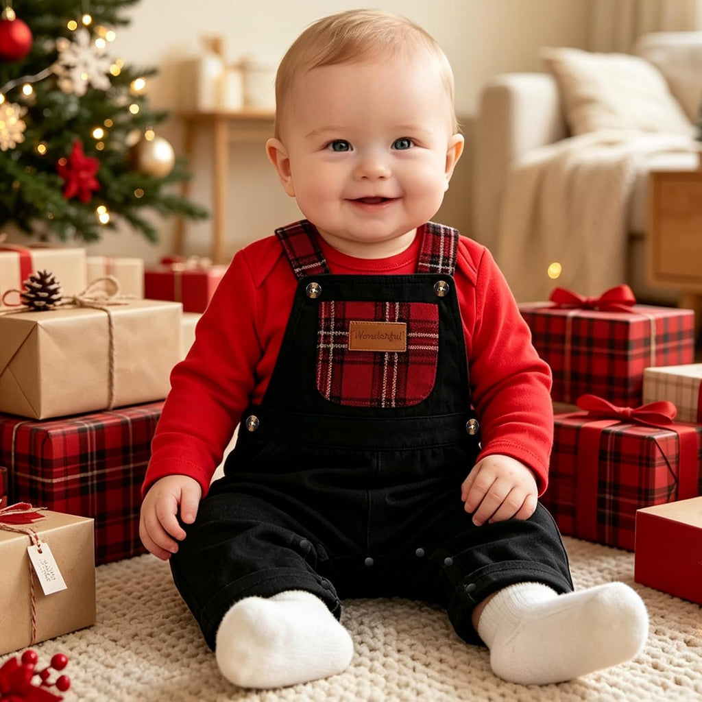 Baby Boy Clothes Outfits Long Sleeve Bodysuit & Overalls
