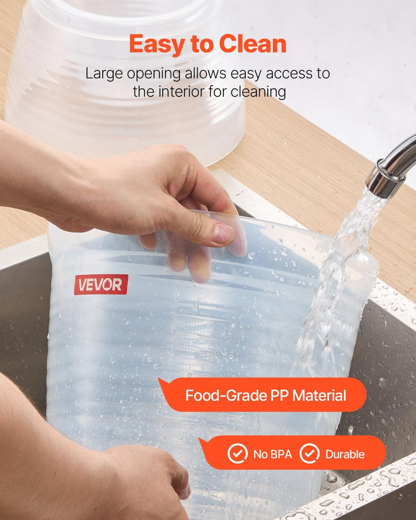 Beverage Dispenser, 2.64 Gallon Drink Dispenser for Parties, Plastic Juice Dispensers with Spigot Ice Chamber, Iced