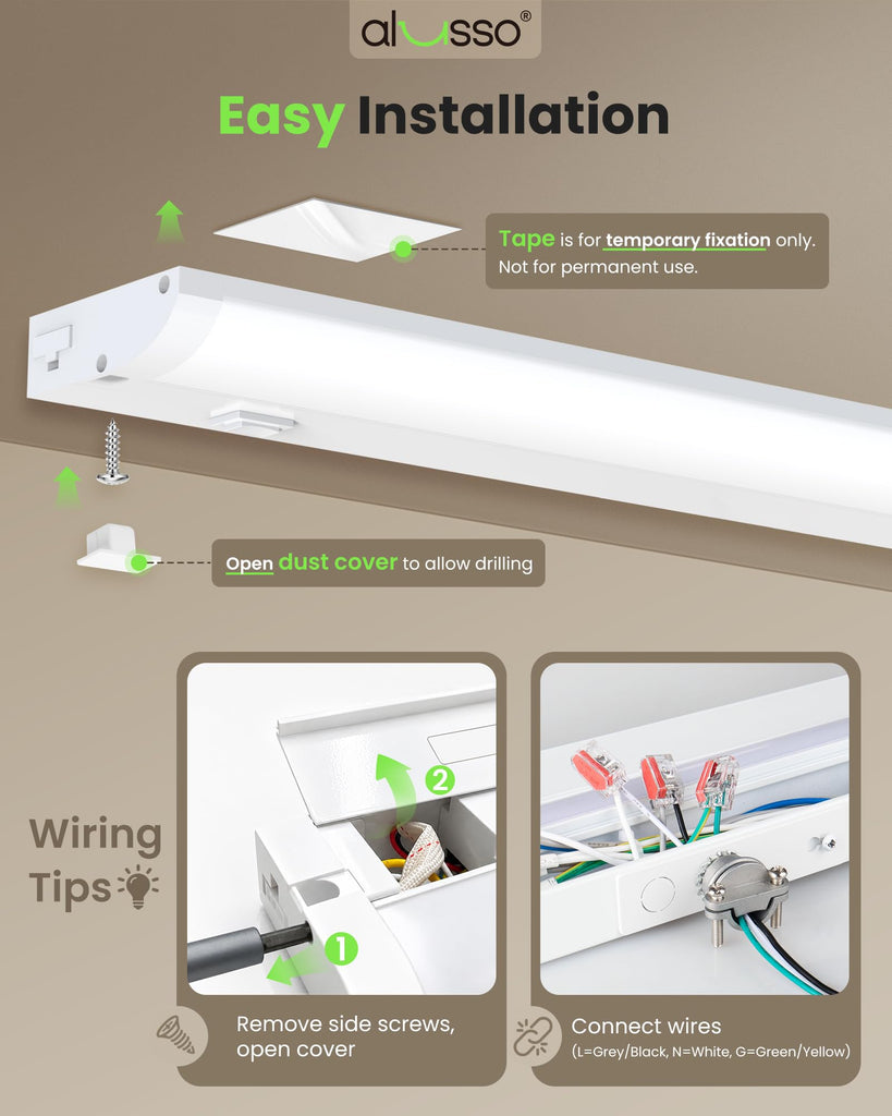 Hardwired 120V Under Cabinet Lighting 18 Inch Counter Kitchen Closet