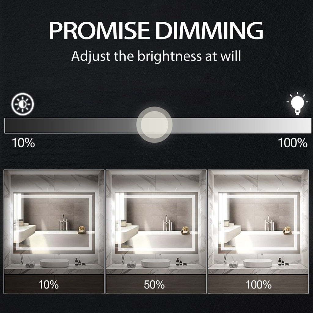 LED Bathroom Mirror, Vanity Mirror with Light for Wall 36"L x 28"W