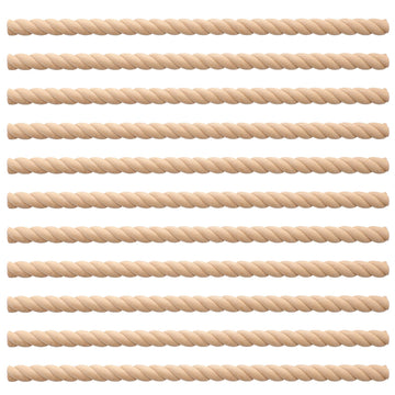 12 Pcs Unfinished 3D Wood Trim Decor, Twist, 18mm