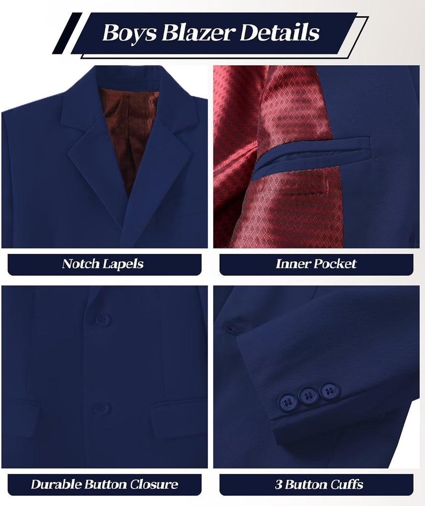 Boys Suit Blazer Jacket Kids School Uniform Jackets Slim Fit Wedding Outfit