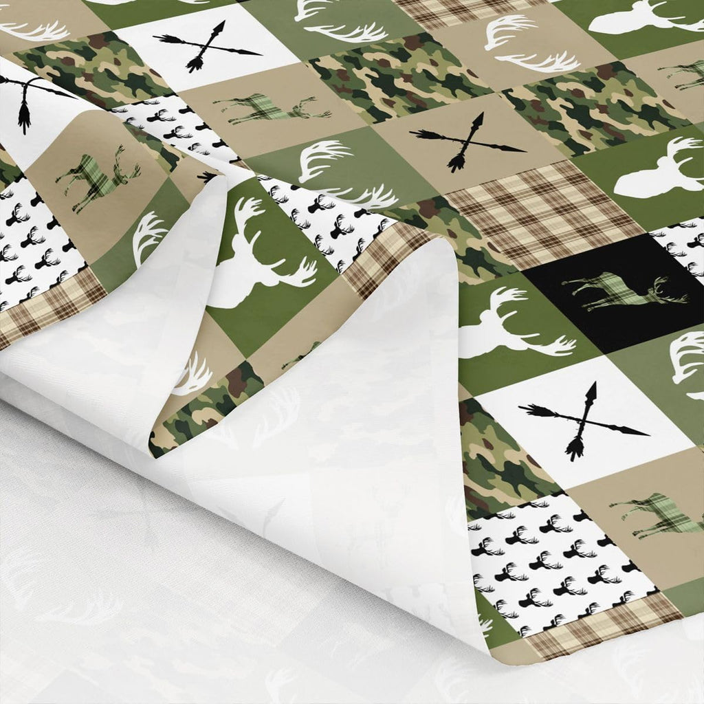 Hunting Deer Green Camo Fabric by The Yard