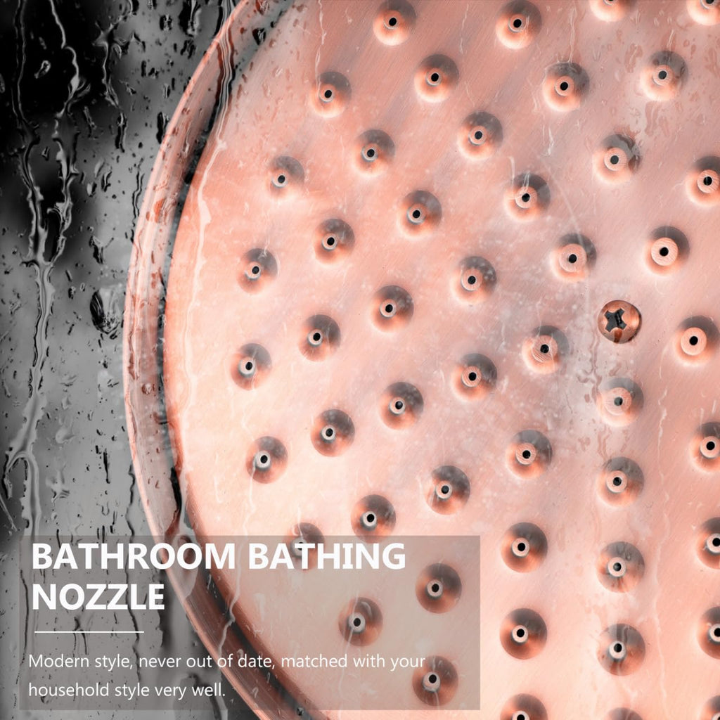 8 inch Copper Shower Head, Large Round Rainfall Showerhead Sprayer
