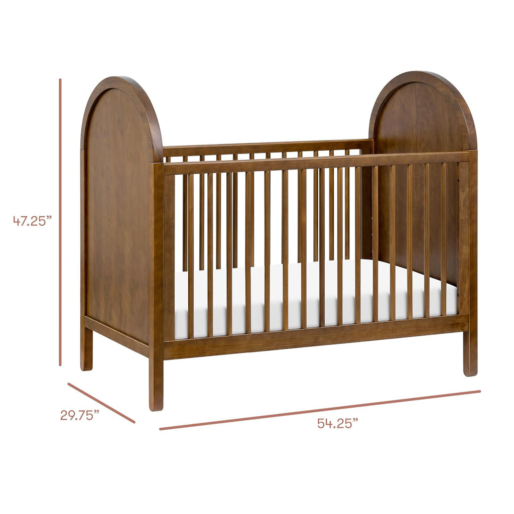 Bondi 3-in-1 Convertible Baby Crib in Natural Walnut | GREENGUARD Gold Certified, Converts to Toddler Bed & Daybed