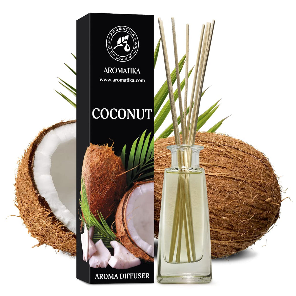 Coconut Aroma Diffuser 3.4 Fl Oz (100ml) - Reed Diffuser - Room Fragrance - Home Fragrance - Air Freshener - Coconut