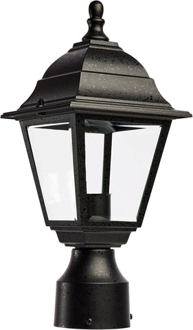 Outdoor Post Lantern, 14 x 6 Inches, 60 Watts/120 Volts (Black)