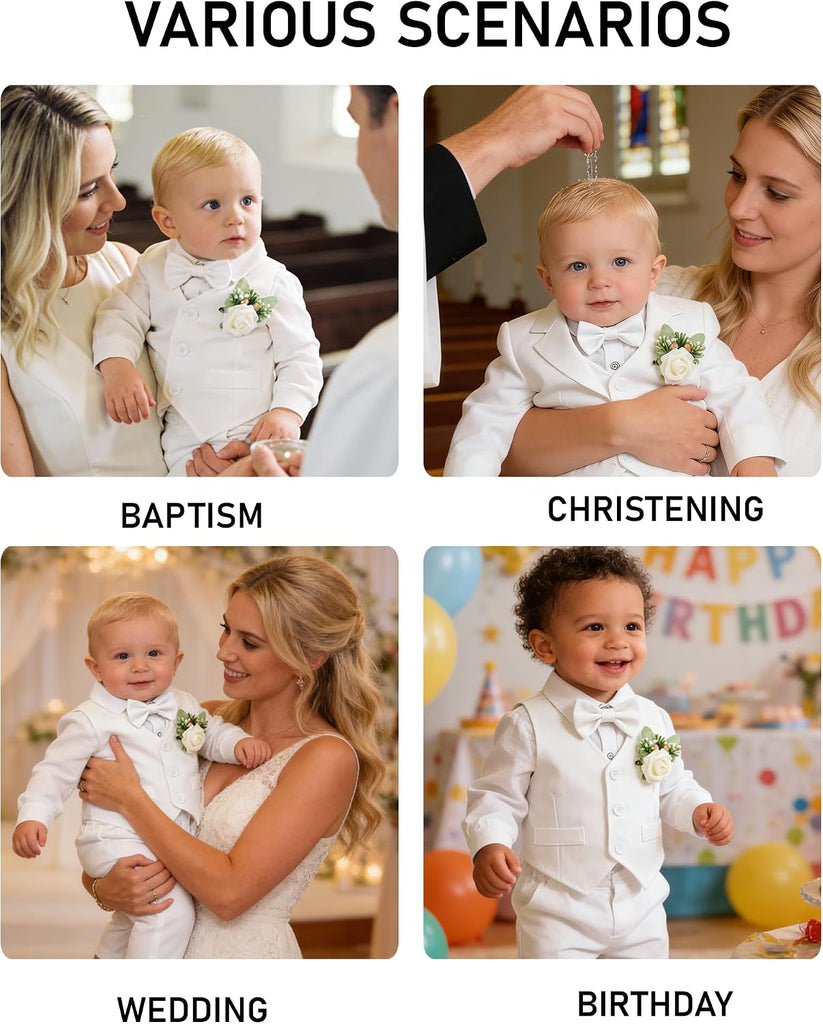 Baby Boy Baptism Outfit Suit Set Christening Formal
