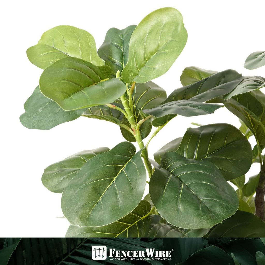 Artificial Fiddle Fig Tree, 6/7 Feet in Pot with Dried Moss, for Indoor House Home Office Store, Potted Ficus Lyrata
