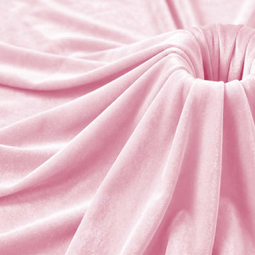 Stretch Velvet Fabric by the Yard Pink 60 Inch Wide 3 Yards
