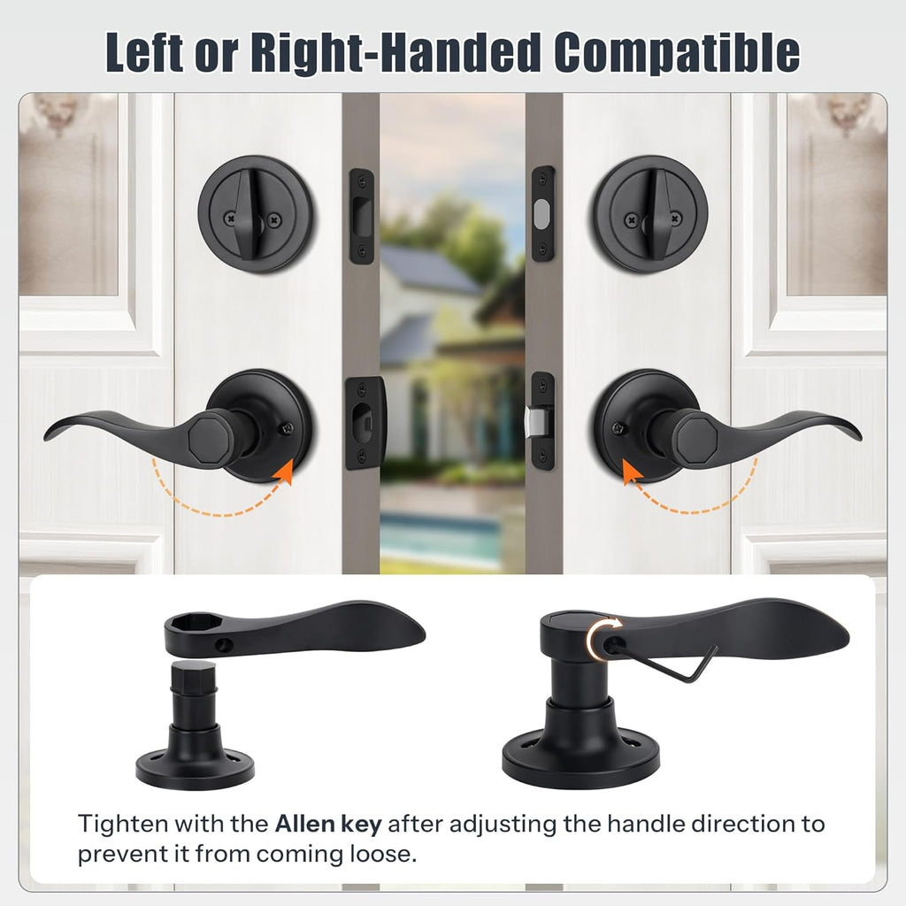 Double Front Door Handleset with Deadbolt