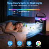Portable Air Conditioners, 4 in 1 Evaporative Air Cooler with 1200ML Tank, Queit Cooling Fan with Remote Control, 2