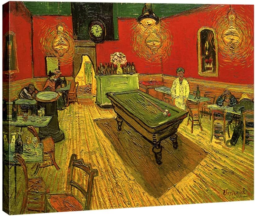 Large Classic Canvas Prints Wall Art The Night Cafe in the Place Lamartine in Arles by Van Gogh Famous Abstract Oil