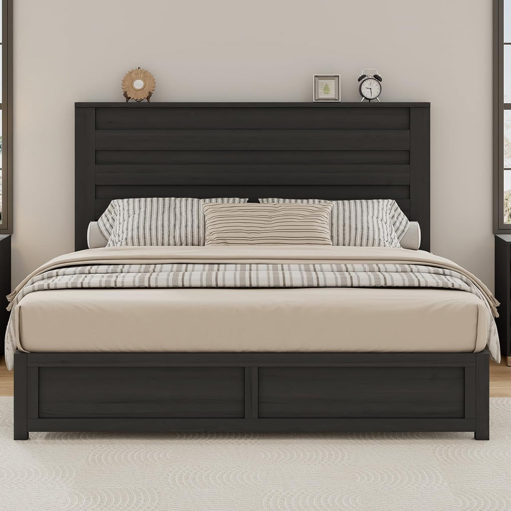 Farmhouse Platform Bed with 49" Headboard & Footboard