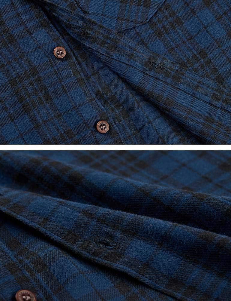 Boys Flannel Shirts Long Sleeve Casual Plaid Button Down Shirts