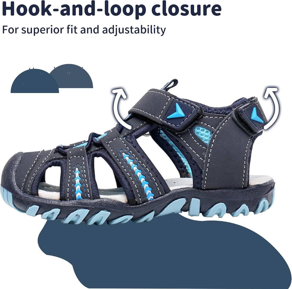 Kids Boys Girls Soft Sole Close Toe Sport Beach Water Sandals