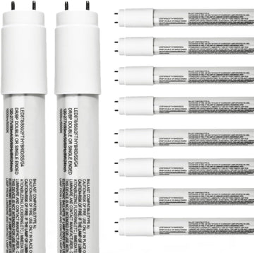 2Ft T8 LED Tube Light Bulb Type A+B Hybrid with Safe Shield Sleeve Single/Dual Ended Ballast Bypass 8W 1000 Lumen