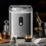 Nugget Ice Makers Countertop,35Lbs/24H,Portable Sonic Ice Machine with Self-Cleaning,One-Click Operation