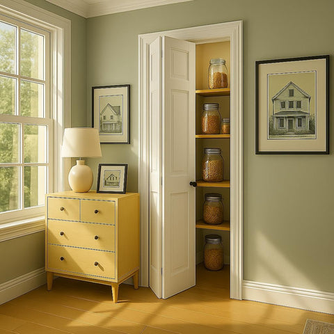 36in x 84in Paneled MDF Bi-Fold Barn Door, Closet Door, Slab Covered with Water-Proof PVC Surface, w