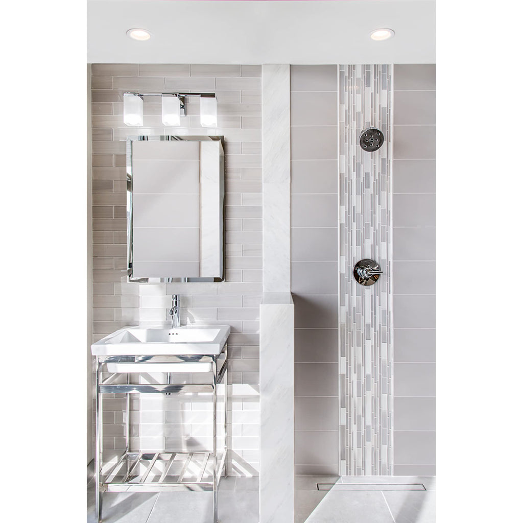 Custom Italian Carrara Marble Shower Curb, Backsplash & Sill