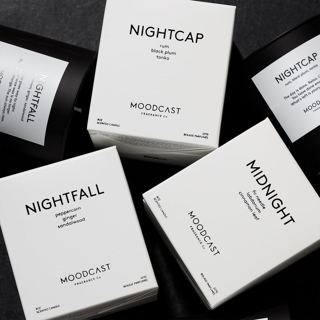 Nightcap Scented Candle - Aesthetic Candle, Rum, Black Plum & Tonka, Clean Coco Wax Blend, Vegan, Paraben-Free