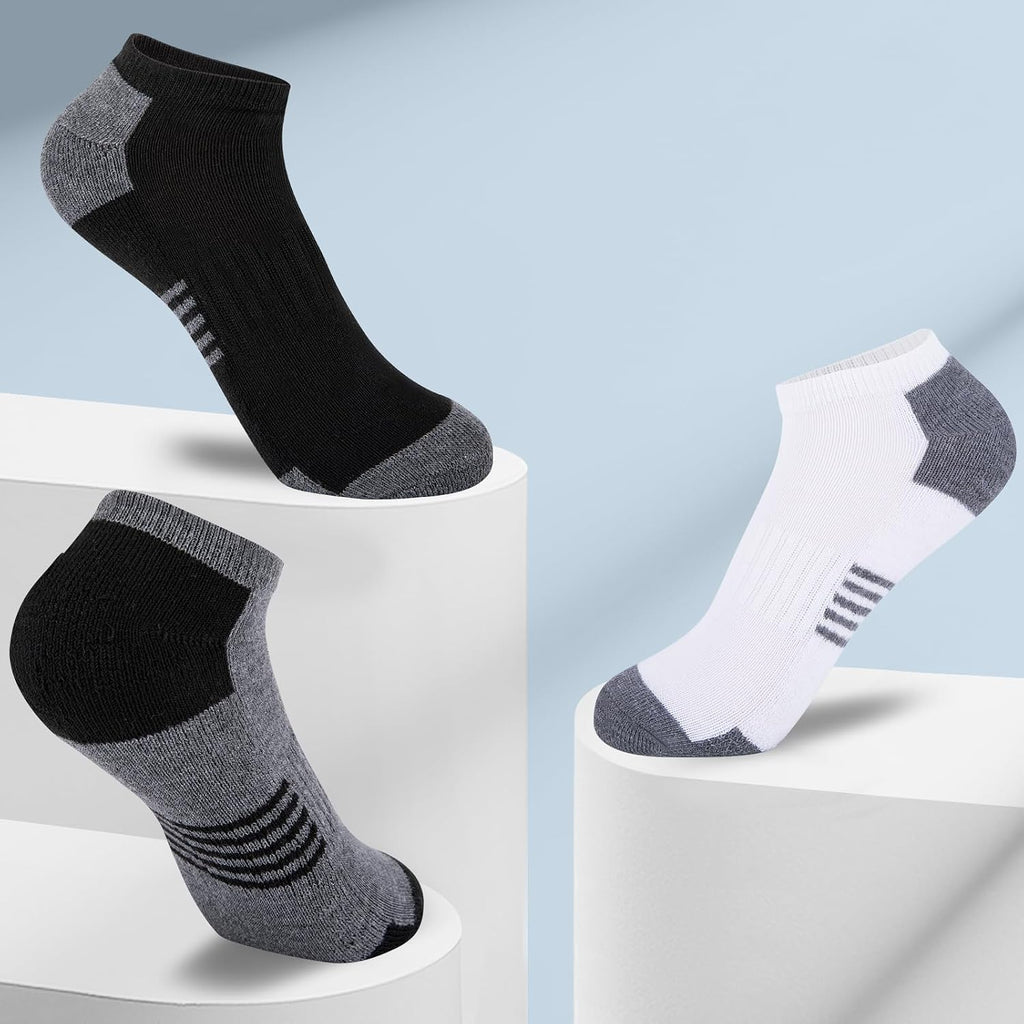 10 Pairs Boys Socks Low Cut Ankle Socks For Kids Old Short Athletic Socks With Cushioned Sole