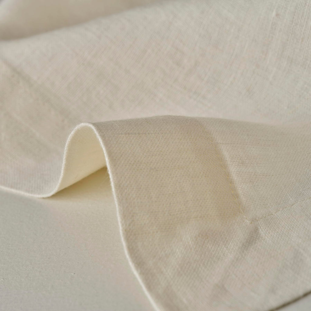 100% Pure Linen Rectangle Tablecloth, 70 x 144 In, Ivory