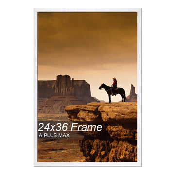 24x36 Picture Frame White Light Weight Wall Mount