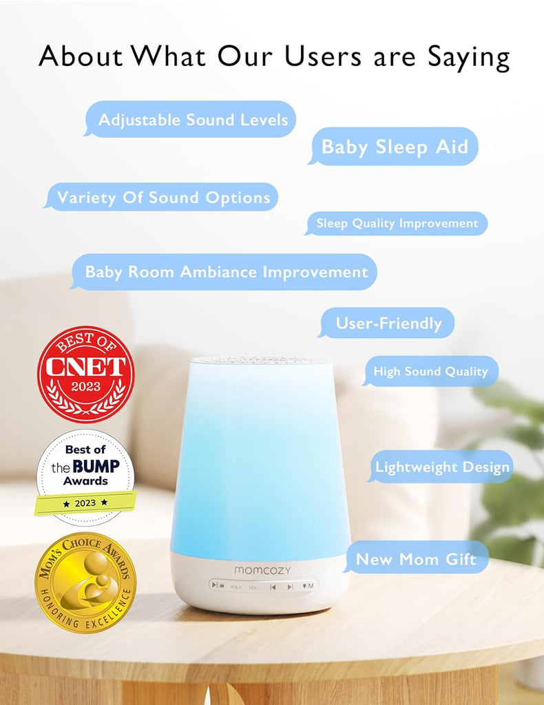 Smart Baby Sound Machine with Night Light, White Noise Machine