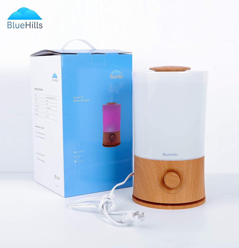 Premium 2000 ML XL Large Essential Oil Diffuser Light Wood Grain