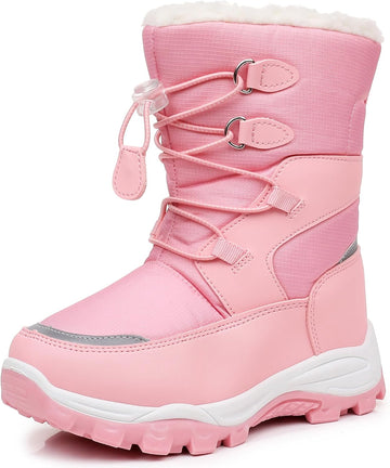 Boys Girls Snow Boots Water-Resistant Warm Winter Boots